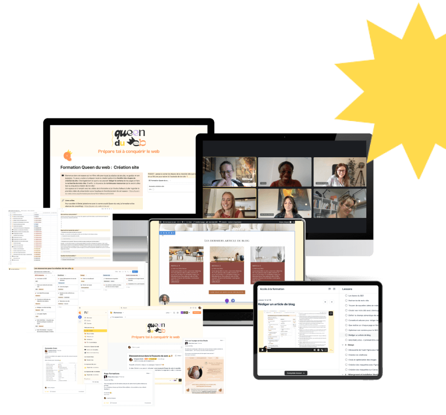 Formation création site web Queen du web visuel