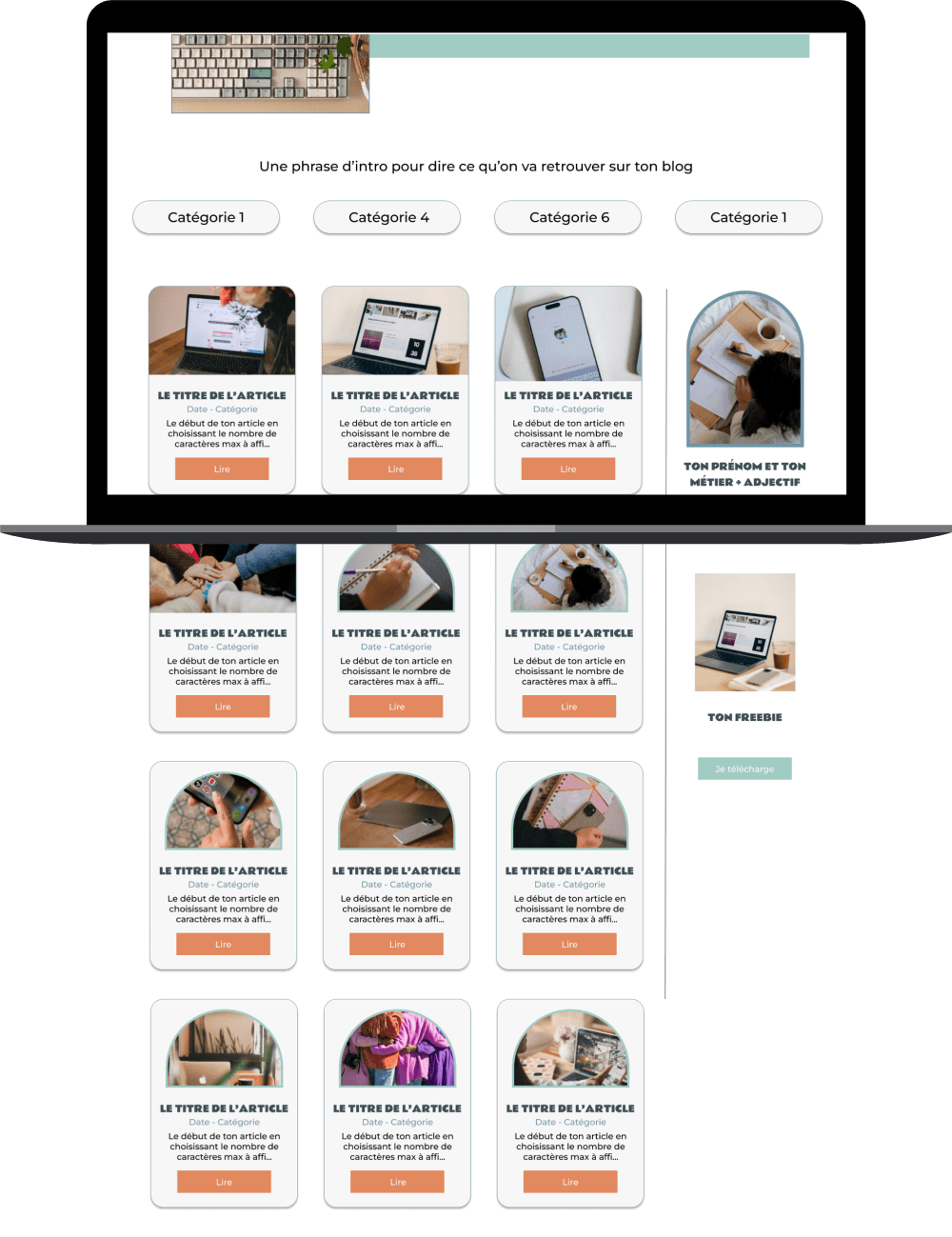 Mockup page blog Template Miami Beach Mockup page blog Template Miami Beach