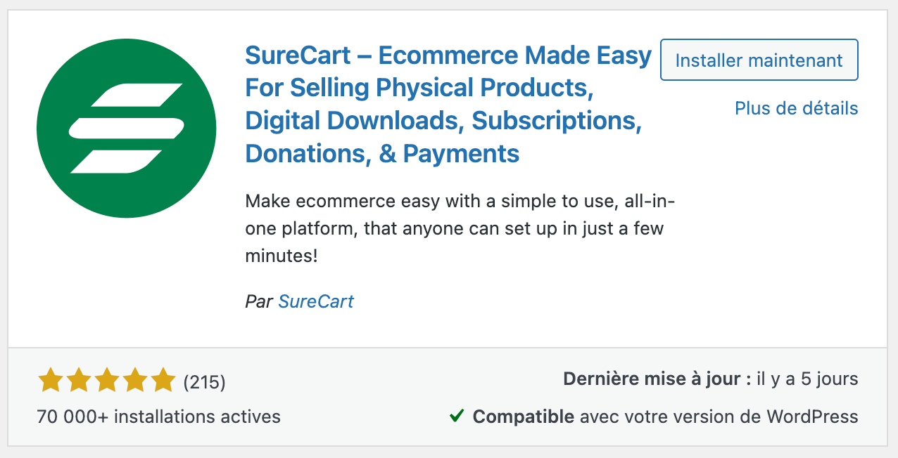 Extension WordPress e-commerce - Surecart Extension WordPress e-commerce - Surecart